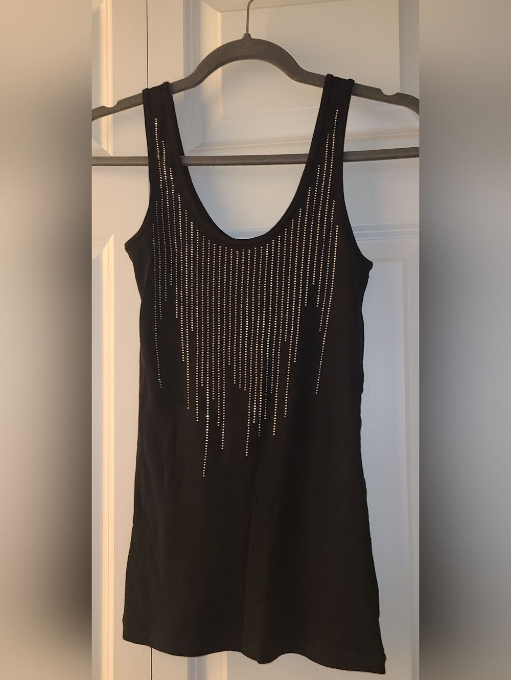 Express Size Small Black Tank with Silver Stud Detailing